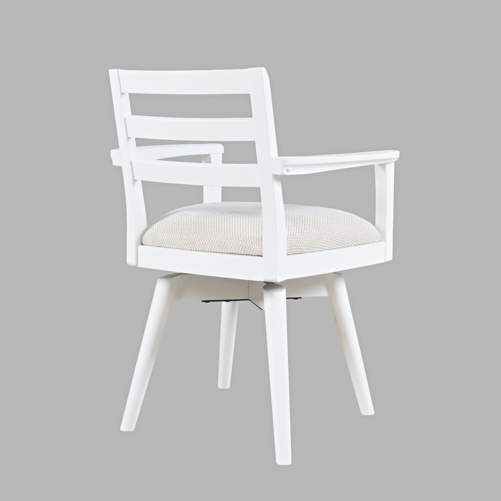 Axis White Ladder Back Swivel Chair (Set of 2) - Ornate Home