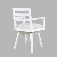 Axis White Ladder Back Swivel Chair (Set of 2) - Ornate Home