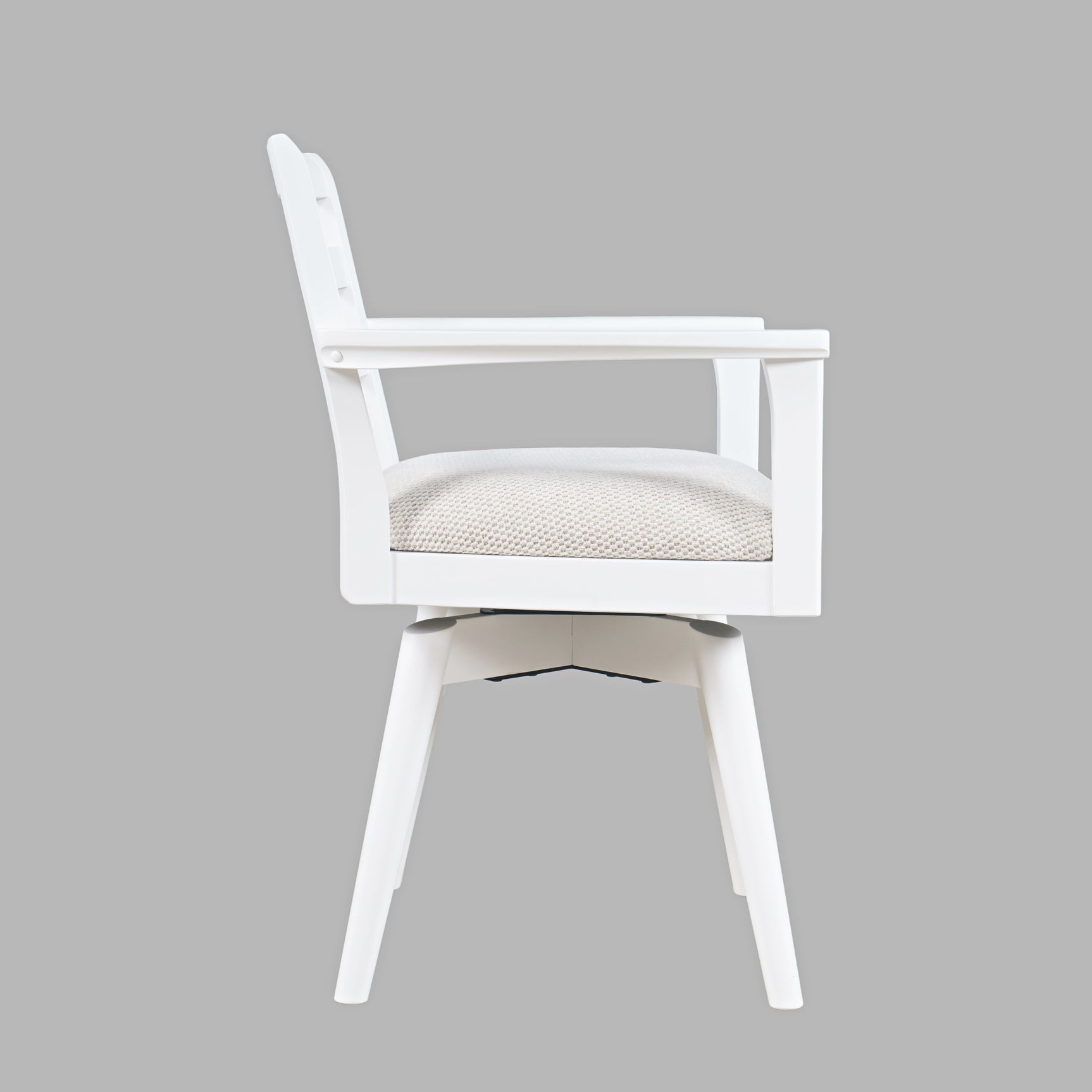 Axis White Ladder Back Swivel Chair (Set of 2) - Ornate Home