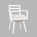 Axis White Ladder Back Swivel Chair (Set of 2) - Ornate Home