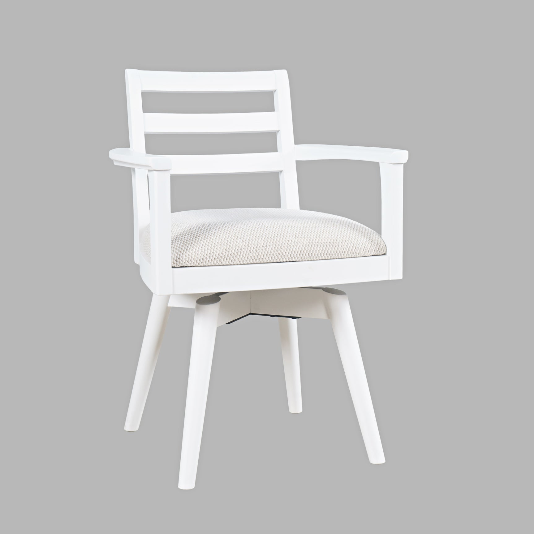 Axis White Ladder Back Swivel Chair (Set of 2) - Ornate Home
