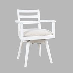 Axis White Ladder Back Swivel Chair (Set of 2) - Ornate Home
