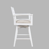 Axis White Ladder Back Swivel Counter Stool (Set of 2) - Ornate Home