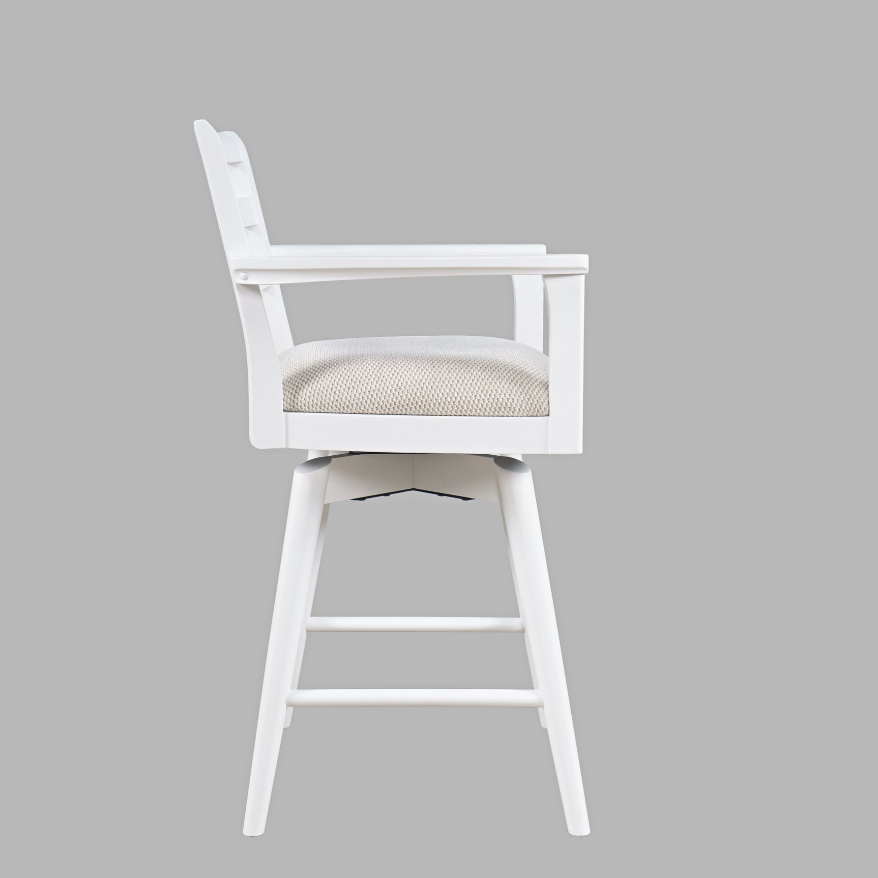Axis White Ladder Back Swivel Counter Stool (Set of 2) - Ornate Home