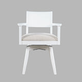Axis White Panel Back Swivel Chair (Set of 2) - Ornate Home