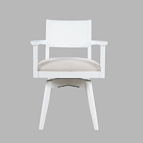 Axis White Panel Back Swivel Chair (Set of 2) - Ornate Home