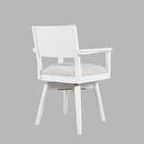 Axis White Panel Back Swivel Chair (Set of 2) - Ornate Home