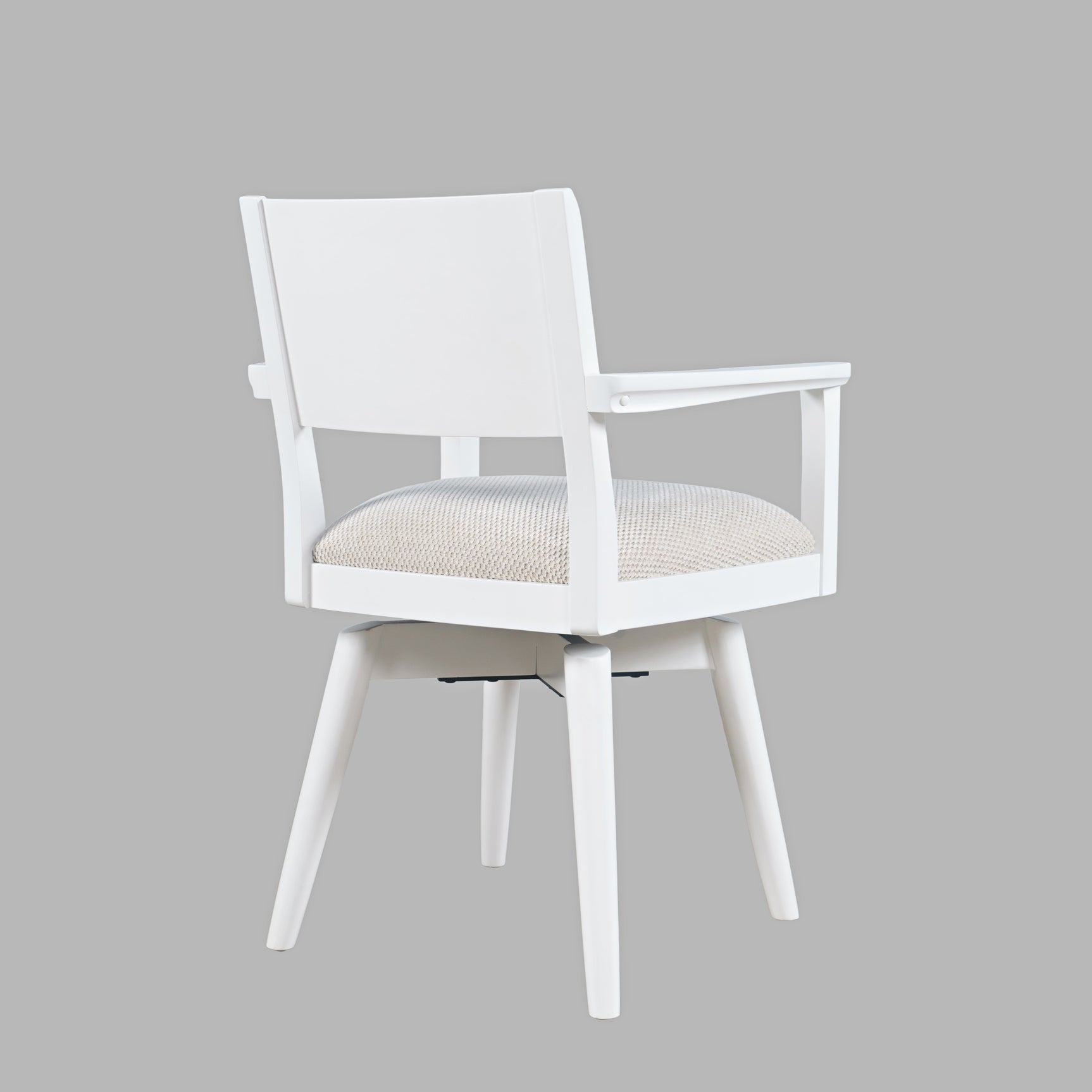 Axis White Panel Back Swivel Chair (Set of 2) - Ornate Home
