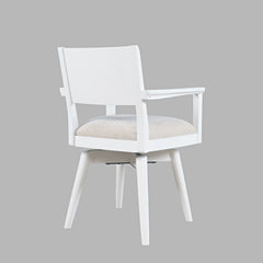 Axis White Panel Back Swivel Chair (Set of 2) - Ornate Home