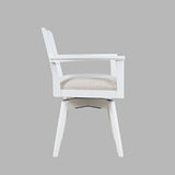 Axis White Panel Back Swivel Chair (Set of 2) - Ornate Home
