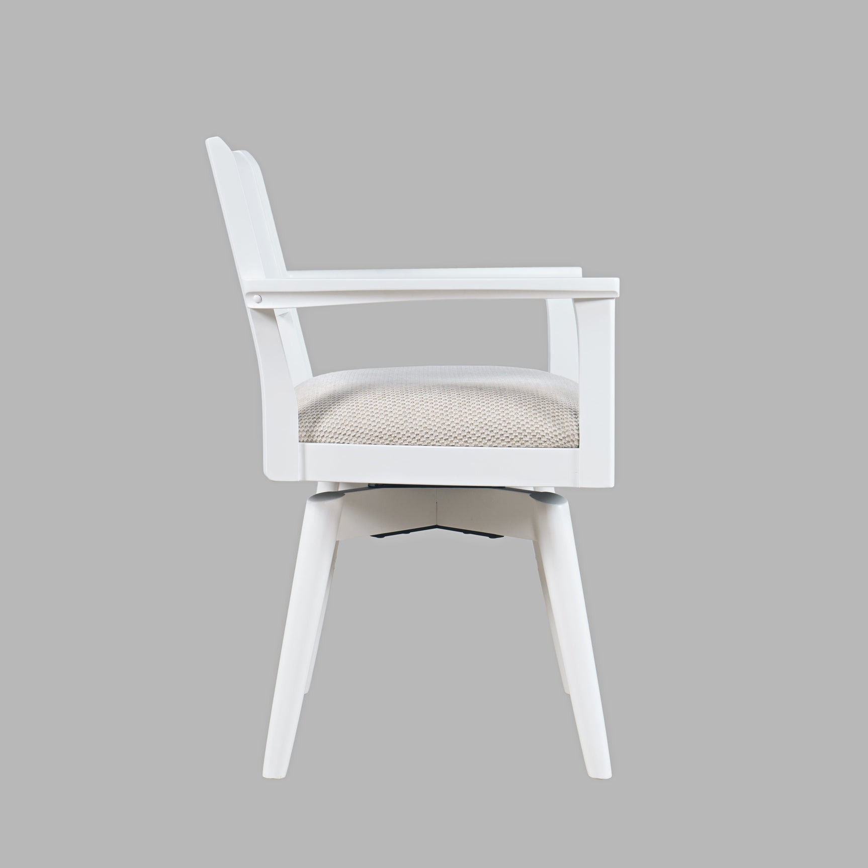 Axis White Panel Back Swivel Chair (Set of 2) - Ornate Home