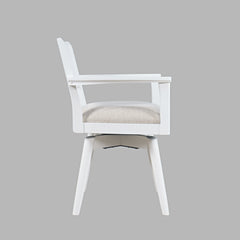 Axis White Panel Back Swivel Chair (Set of 2) - Ornate Home