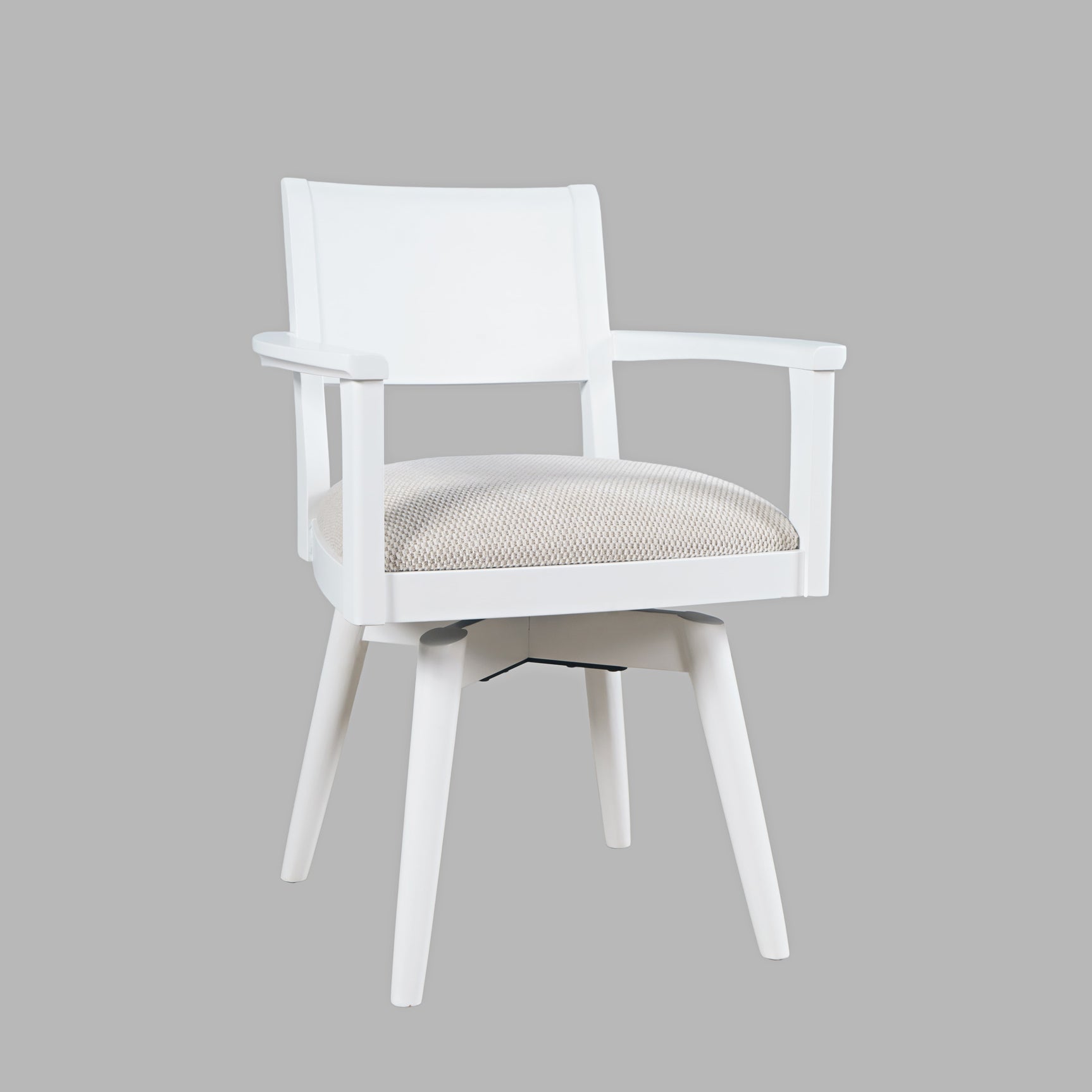 Axis White Panel Back Swivel Chair (Set of 2) - Ornate Home