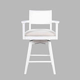 Axis White Panel Back Swivel Counter Stool (Set of 2) - Ornate Home