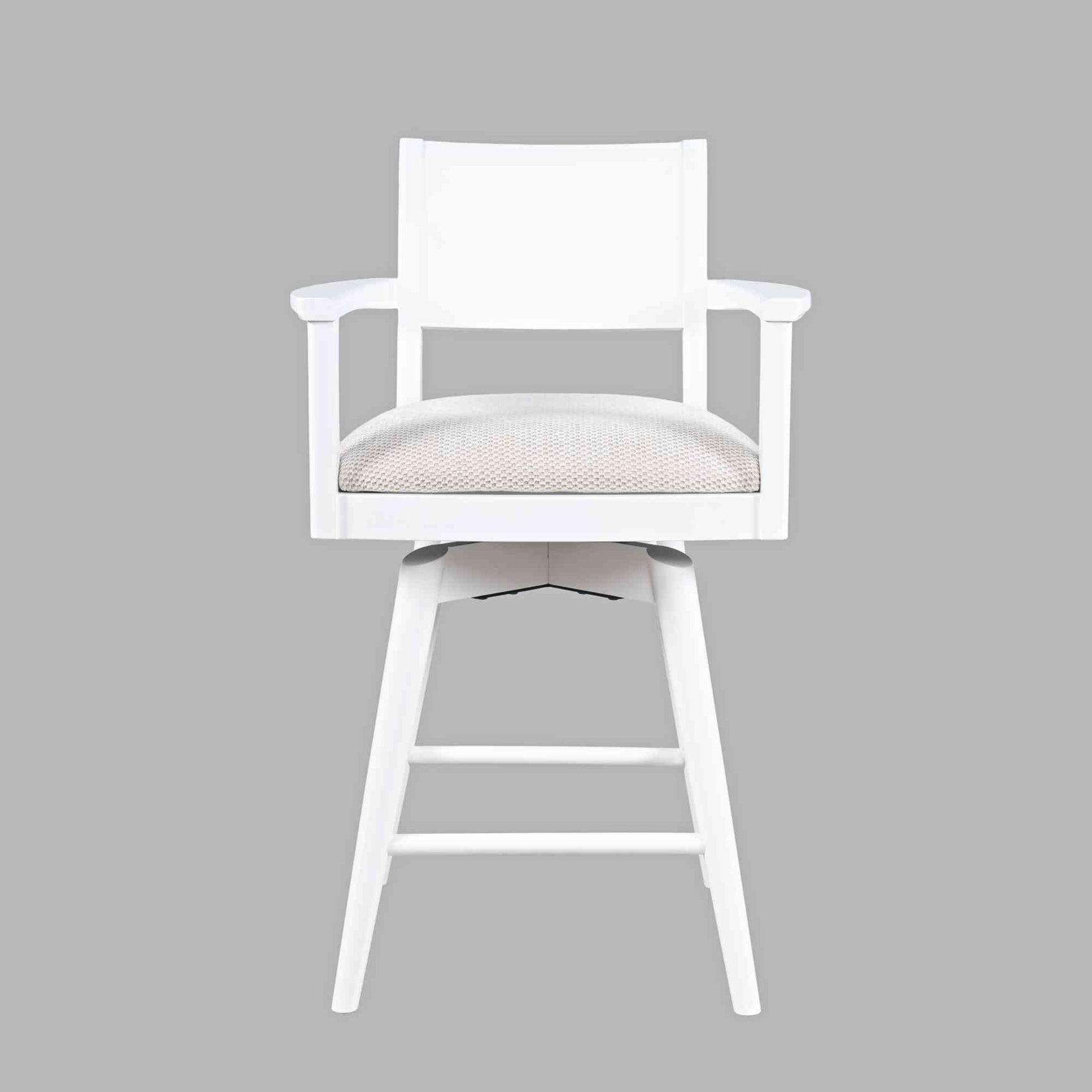 Axis White Panel Back Swivel Counter Stool (Set of 2) - Ornate Home