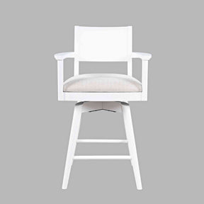 Axis White Panel Back Swivel Counter Stool (Set of 2) - Ornate Home