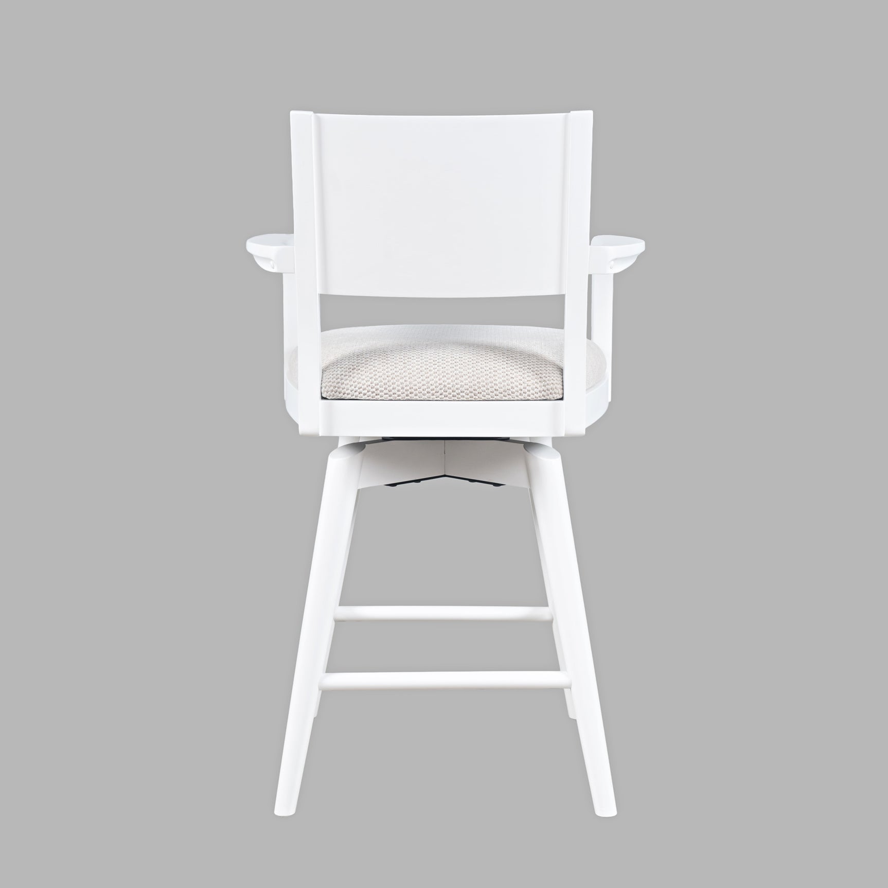 Axis White Panel Back Swivel Counter Stool (Set of 2) - Ornate Home