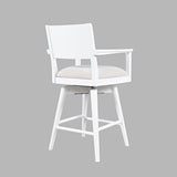 Axis White Panel Back Swivel Counter Stool (Set of 2) - Ornate Home