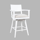Axis White Panel Back Swivel Counter Stool (Set of 2) - Ornate Home