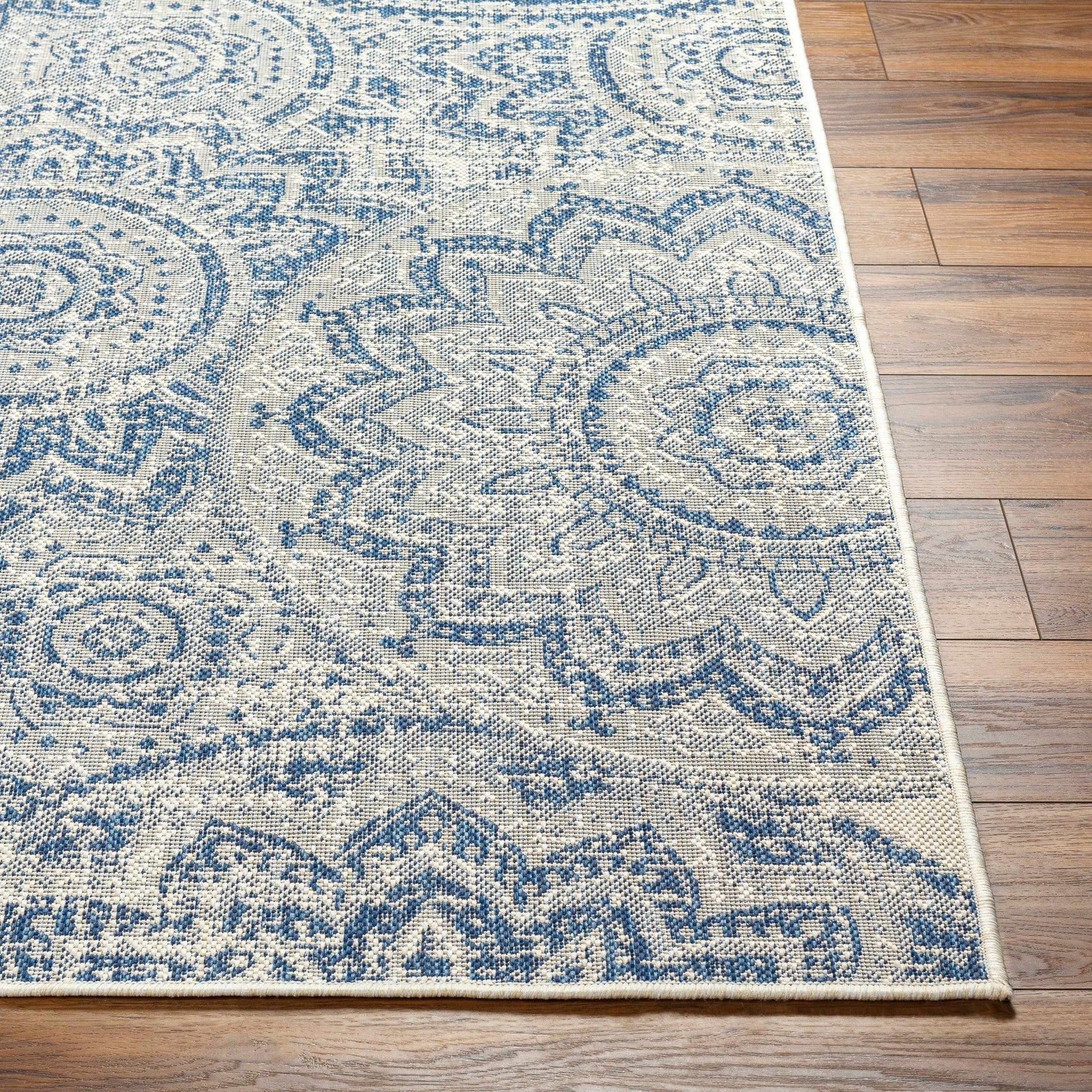 Ayala Blue Durable Outdoor Rug - Ornate Home