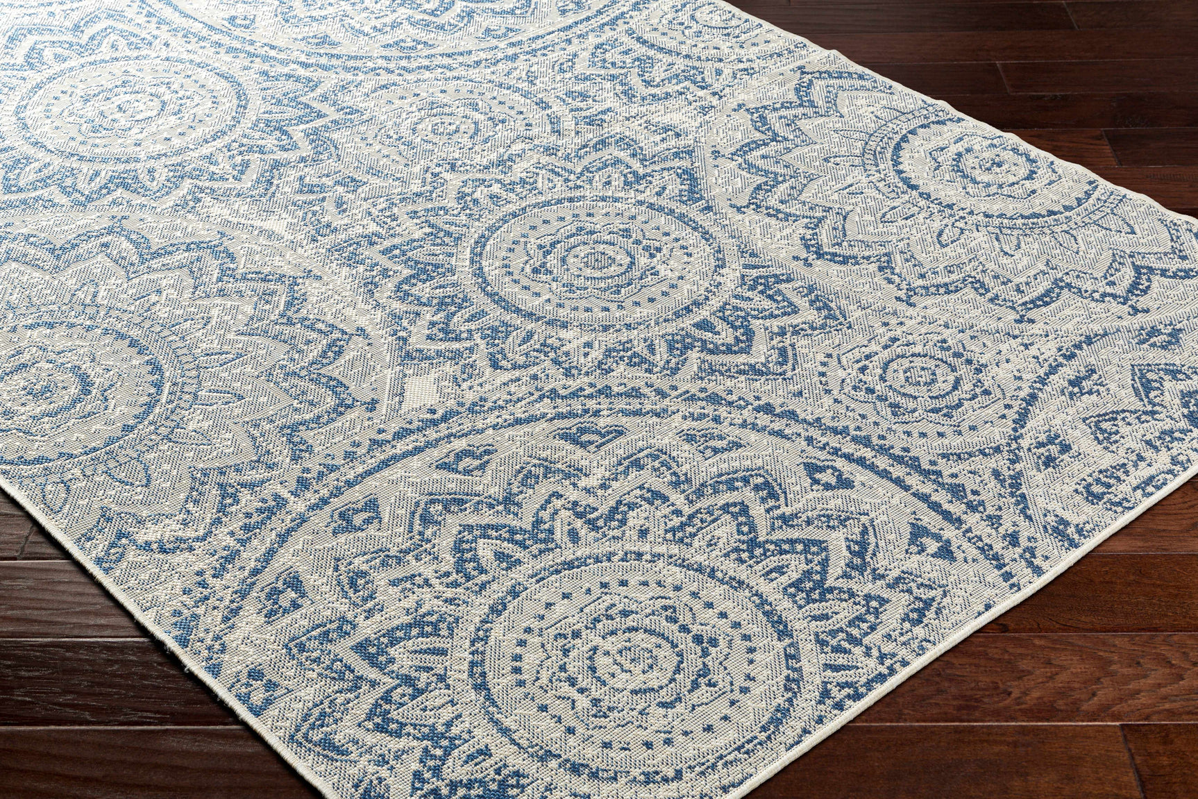 Ayala Blue Durable Outdoor Rug - Ornate Home