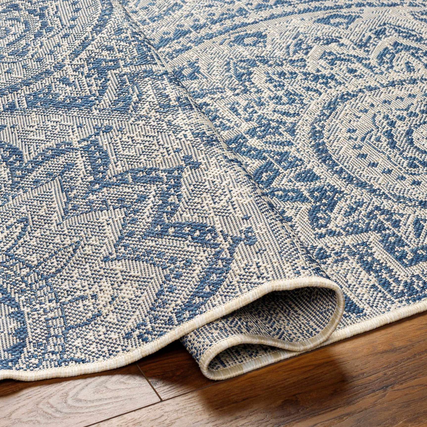 Ayala Blue Durable Outdoor Rug - Ornate Home
