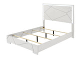 Ayla White King LED Panel Bed - Ornate Home