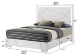 Ayla White King LED Panel Bed - Ornate Home