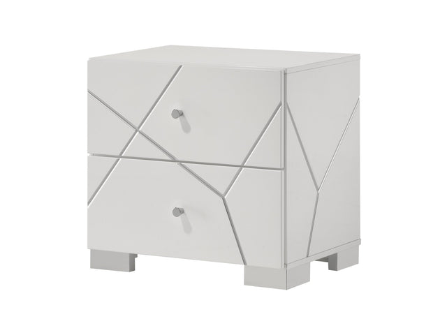Ayla White Nightstand - Ornate Home