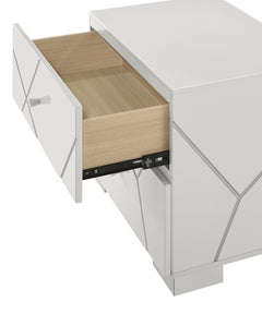 Ayla White Nightstand - Ornate Home