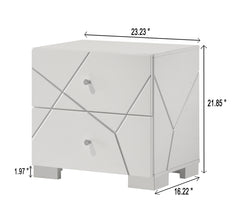 Ayla White Nightstand - Ornate Home