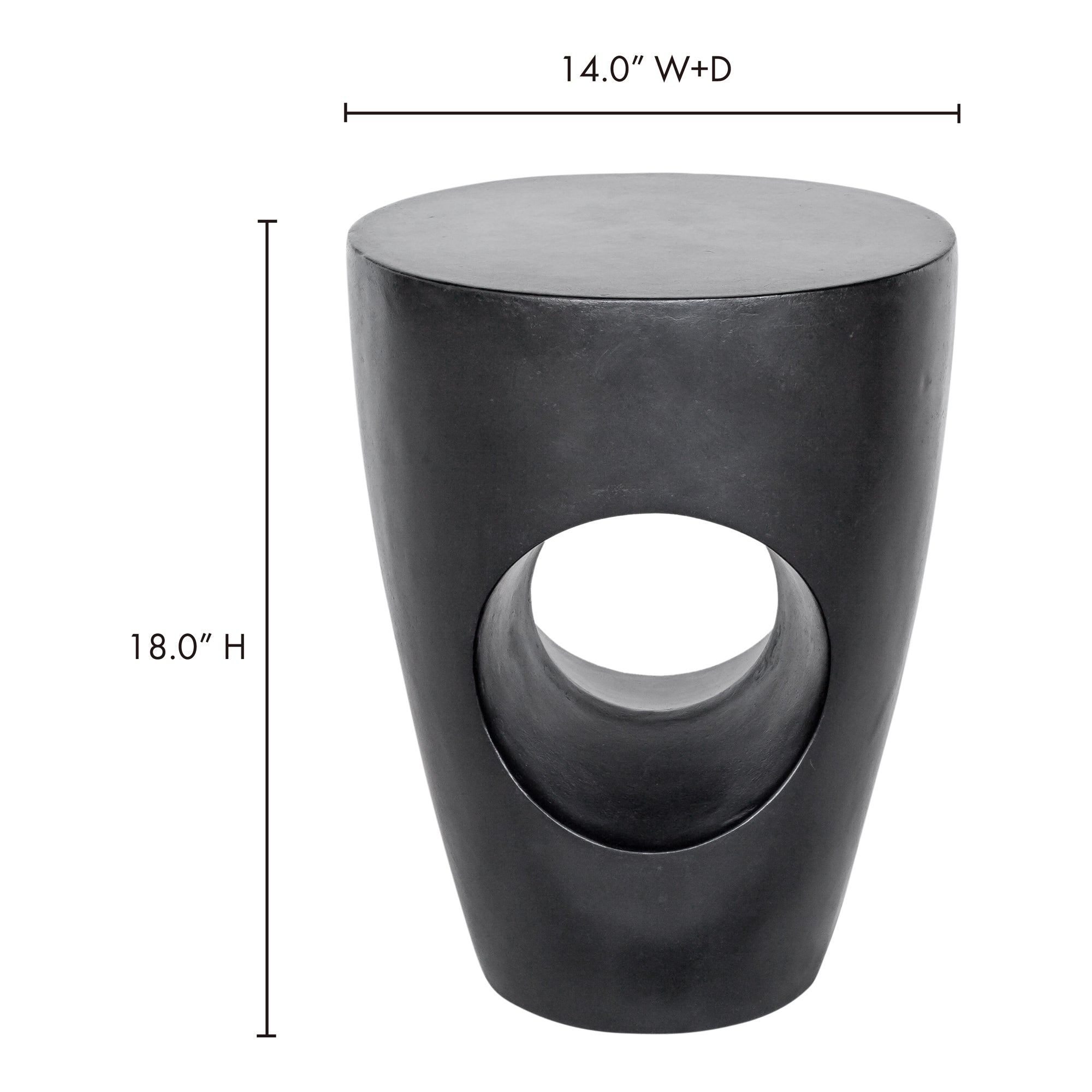 Aylard Black Outdoor Stool - Thumbnail 4