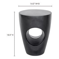 Aylard Black Outdoor Stool - Ornate Home