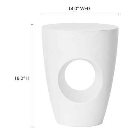 Aylard Cream White Outdoor Stool - Ornate Home