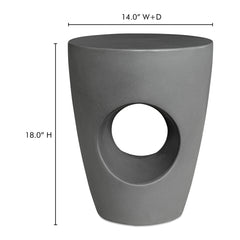 Aylard Dark Grey Outdoor Stool - Ornate Home