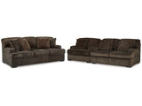 Aylesworth Chocolate Sofa, Loveseat and Oversized Chair - Ornate Home