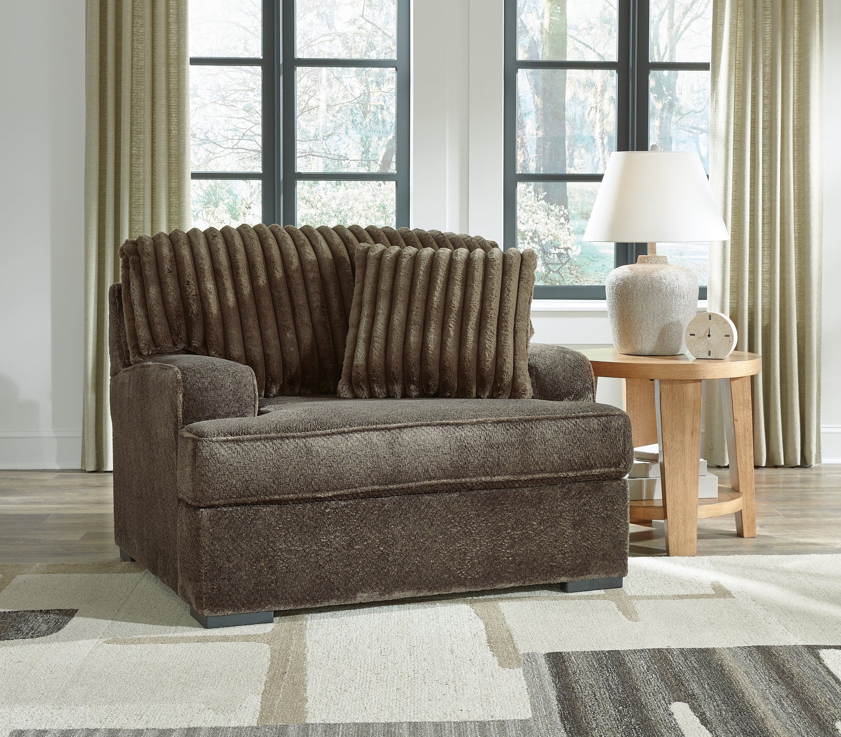 Aylesworth Chocolate Sofa, Loveseat and Oversized Chair - Ornate Home