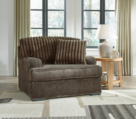 Aylesworth Chocolate Sofa, Loveseat and Oversized Chair - Ornate Home