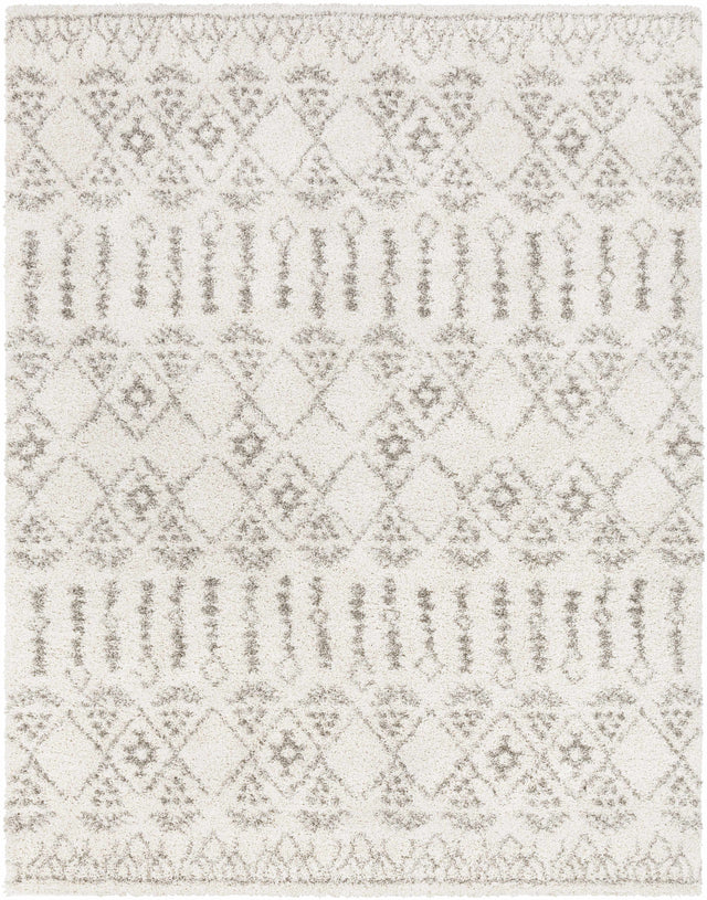 Aylett Beige Trellis Shag Rug - Clearance - Ornate Home