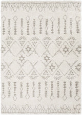 Aylett Beige Trellis Shag Rug - Clearance - Ornate Home