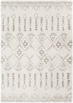 Aylett Beige Trellis Shag Rug - Clearance - Ornate Home
