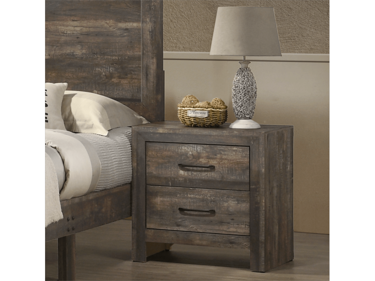 Aylsworth Dark Brown Nightstand - Ornate Home