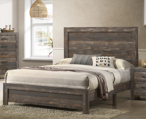 Aylsworth Dark Brown Queen Bed and 2 Nightstands - Ornate Home