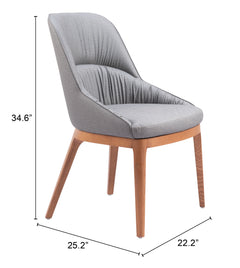 Ayr Slate Gray Dining Chair (Set of 2) - Ornate Home