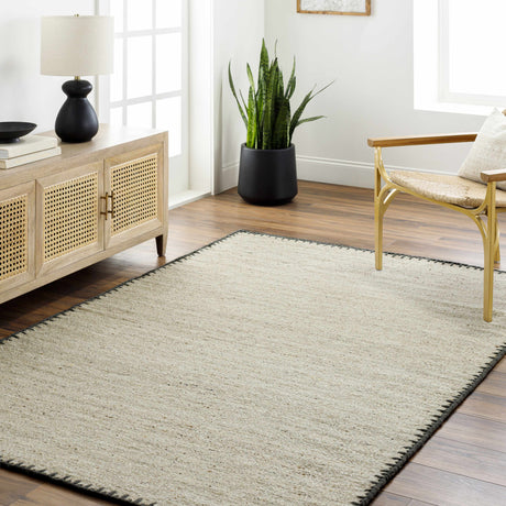 Ayumu Beige Hand Woven Wool Area Rug - Ornate Home