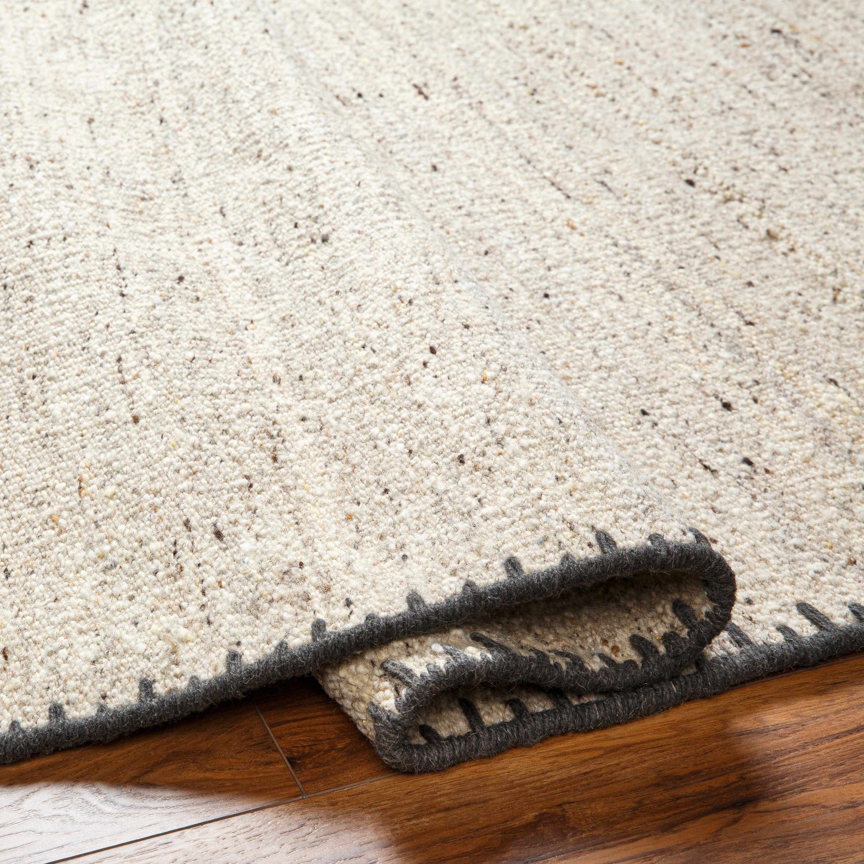 Ayumu Beige Hand Woven Wool Area Rug - Ornate Home