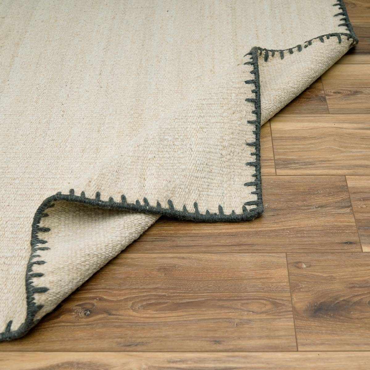Ayumu Off White Hand Woven Wool Area Rug - Ornate Home