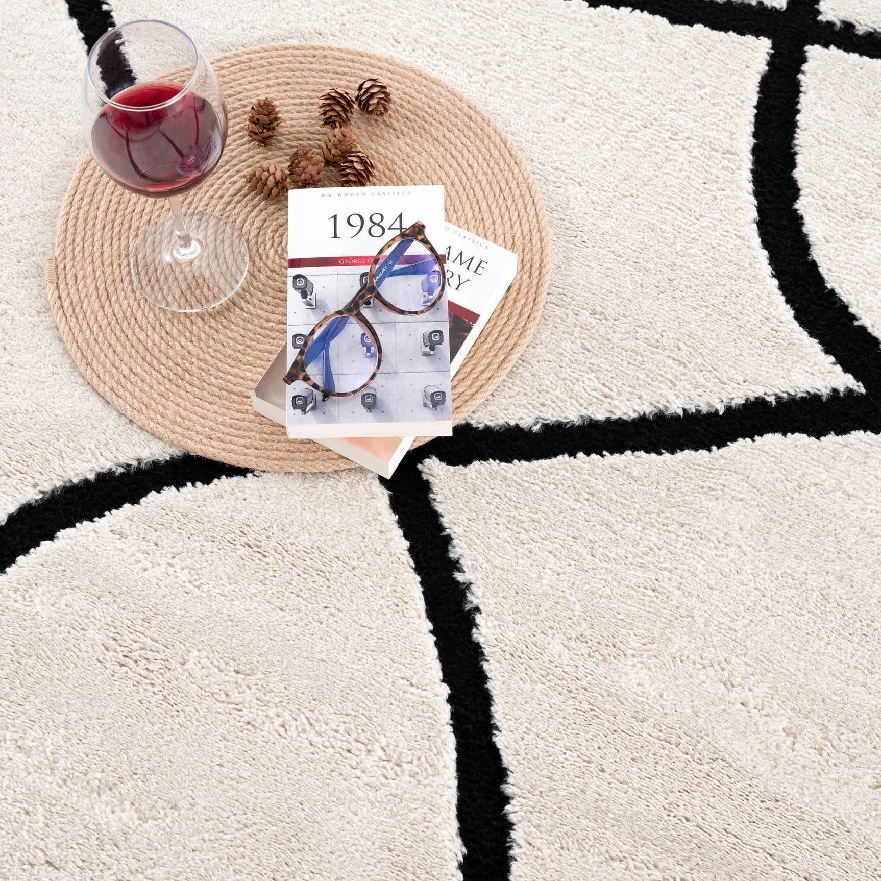 Azana Black & White Area Rug - Ornate Home