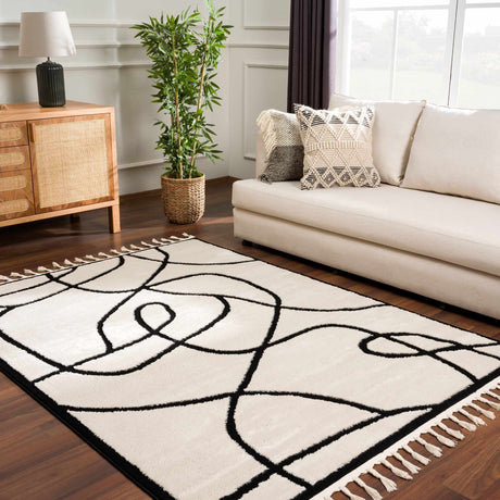 Azana Black & White Area Rug - Ornate Home