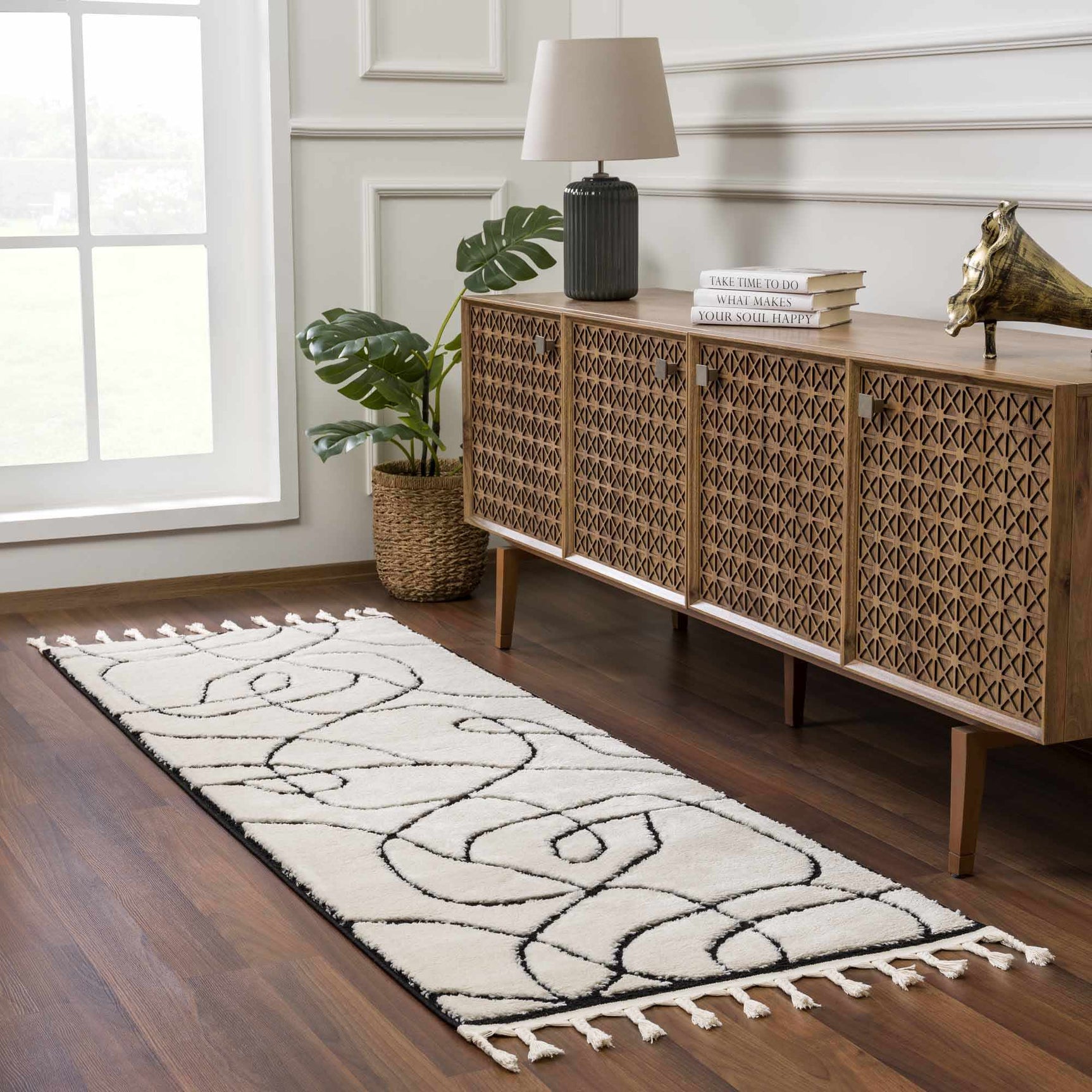 Azana Black & White Area Rug - Ornate Home
